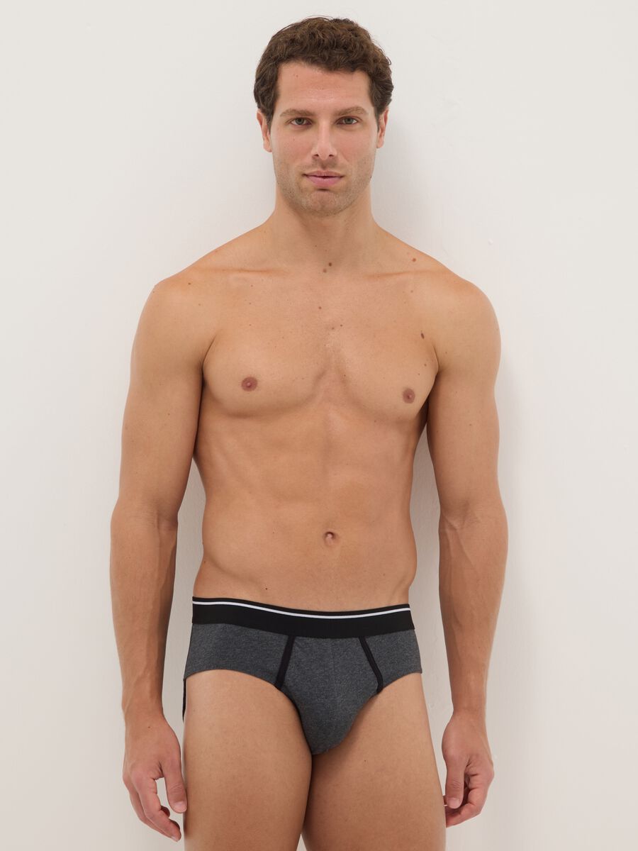 Tripack slip multicolor in cotone organico elasticizzato regular fit_0