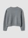 Grey stretch top with star jacquard pattern, oversized fit_2