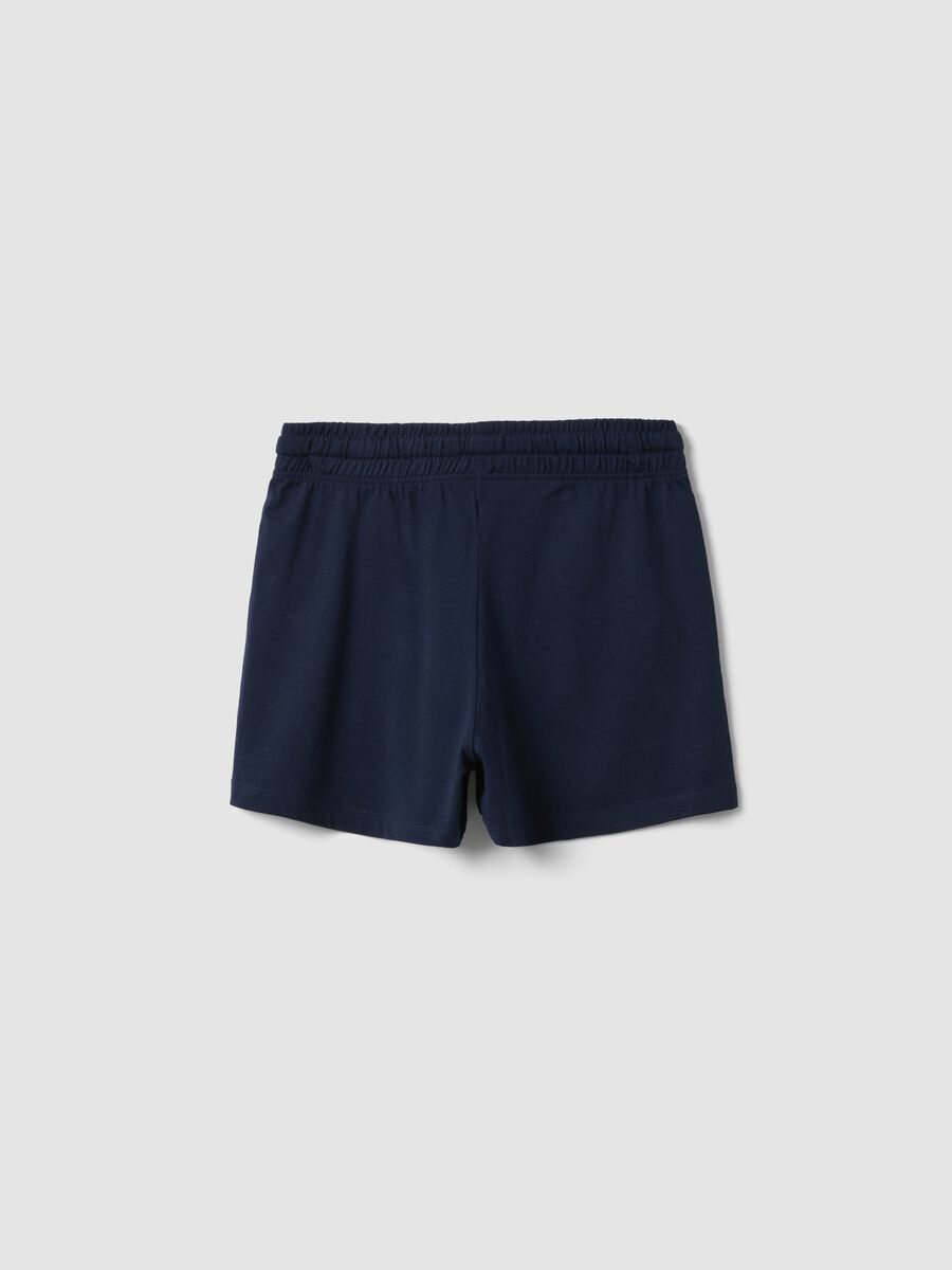 Girls&rsquo; regular-fit blue pure cotton shorts_4