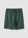 Green cotton-blend regular-fit pyjama shorts_4
