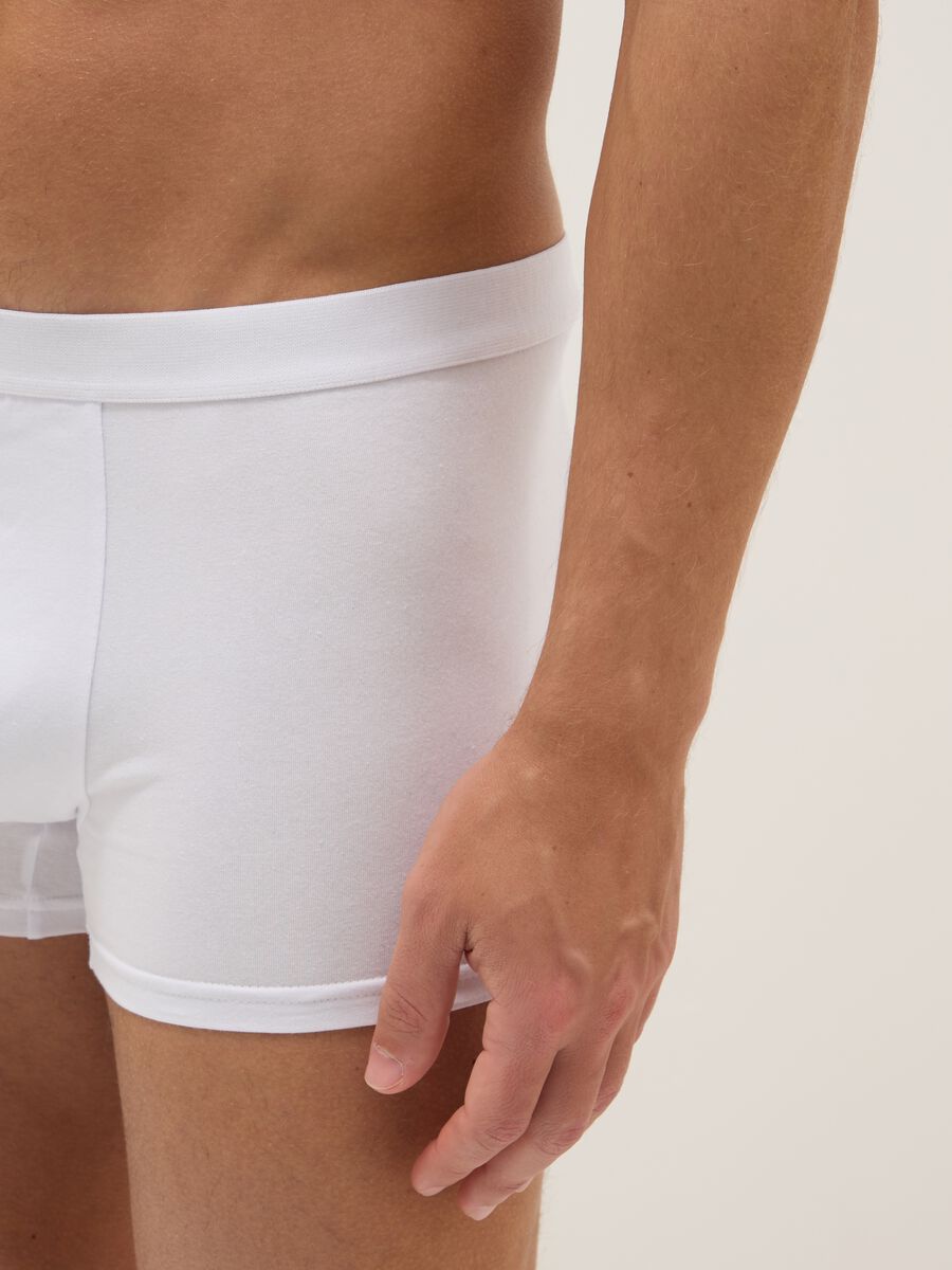 Pack of three white stretch cotton boxers regular fit_3