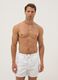 White swim shorts with elasticated waistband_0