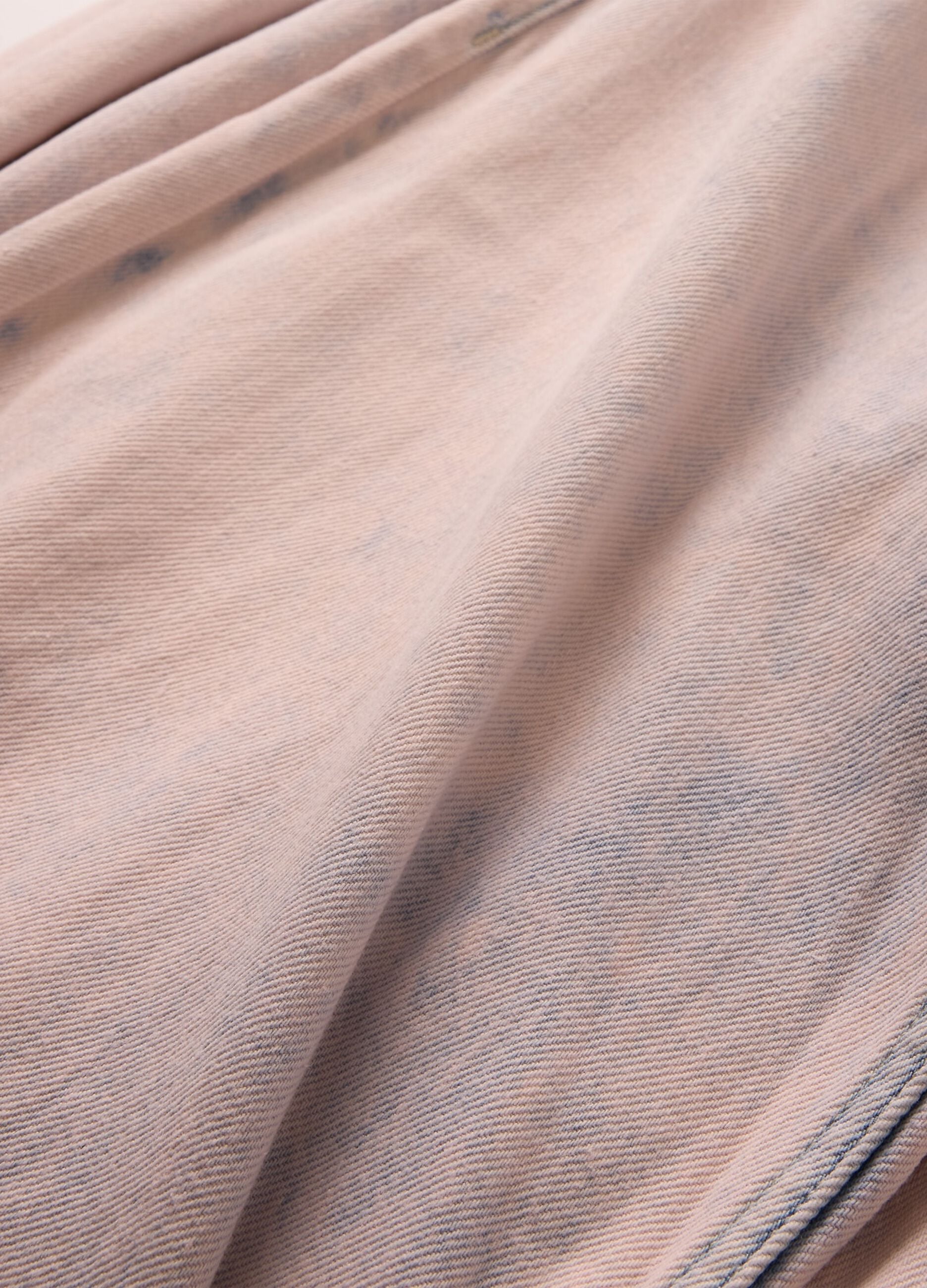 Pink denim trousers with regular fit
