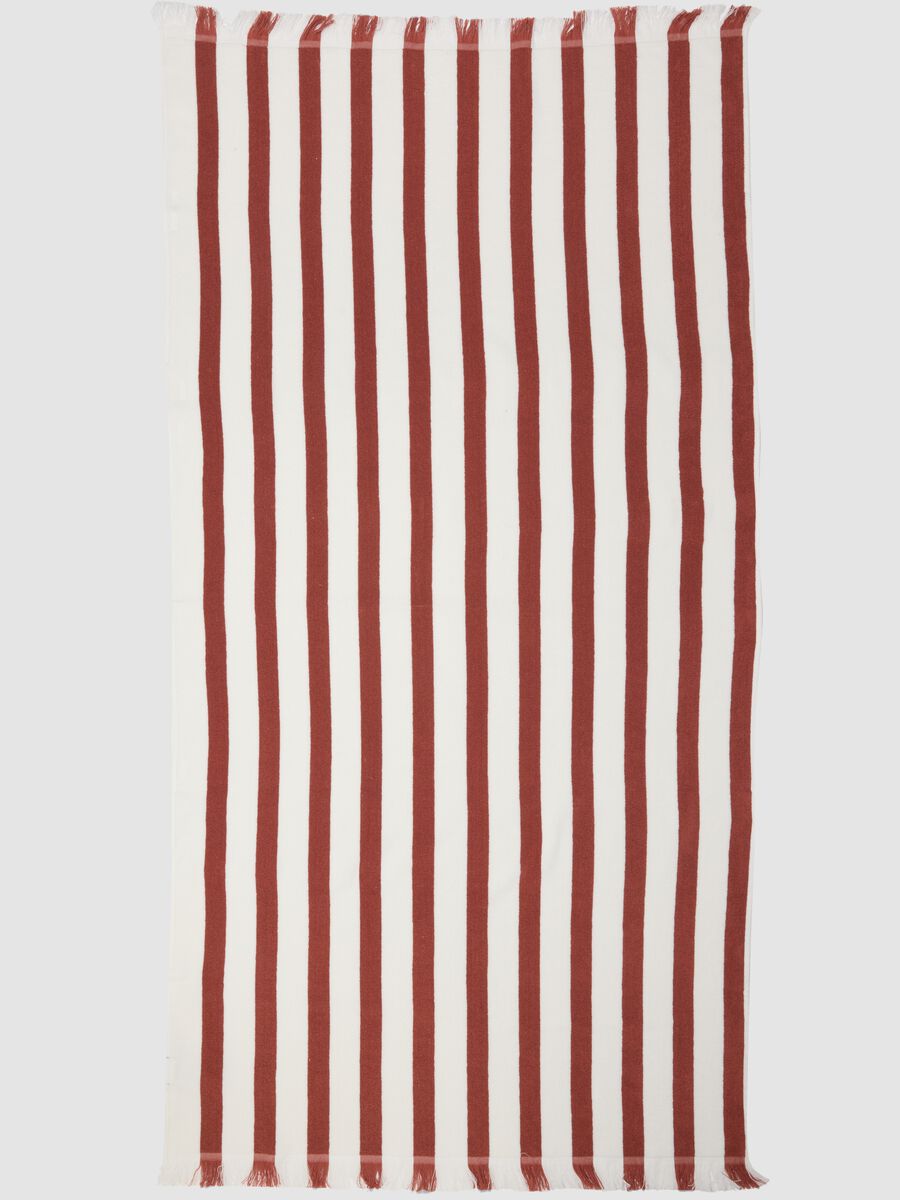 Multicolour pure cotton striped beach towel_2