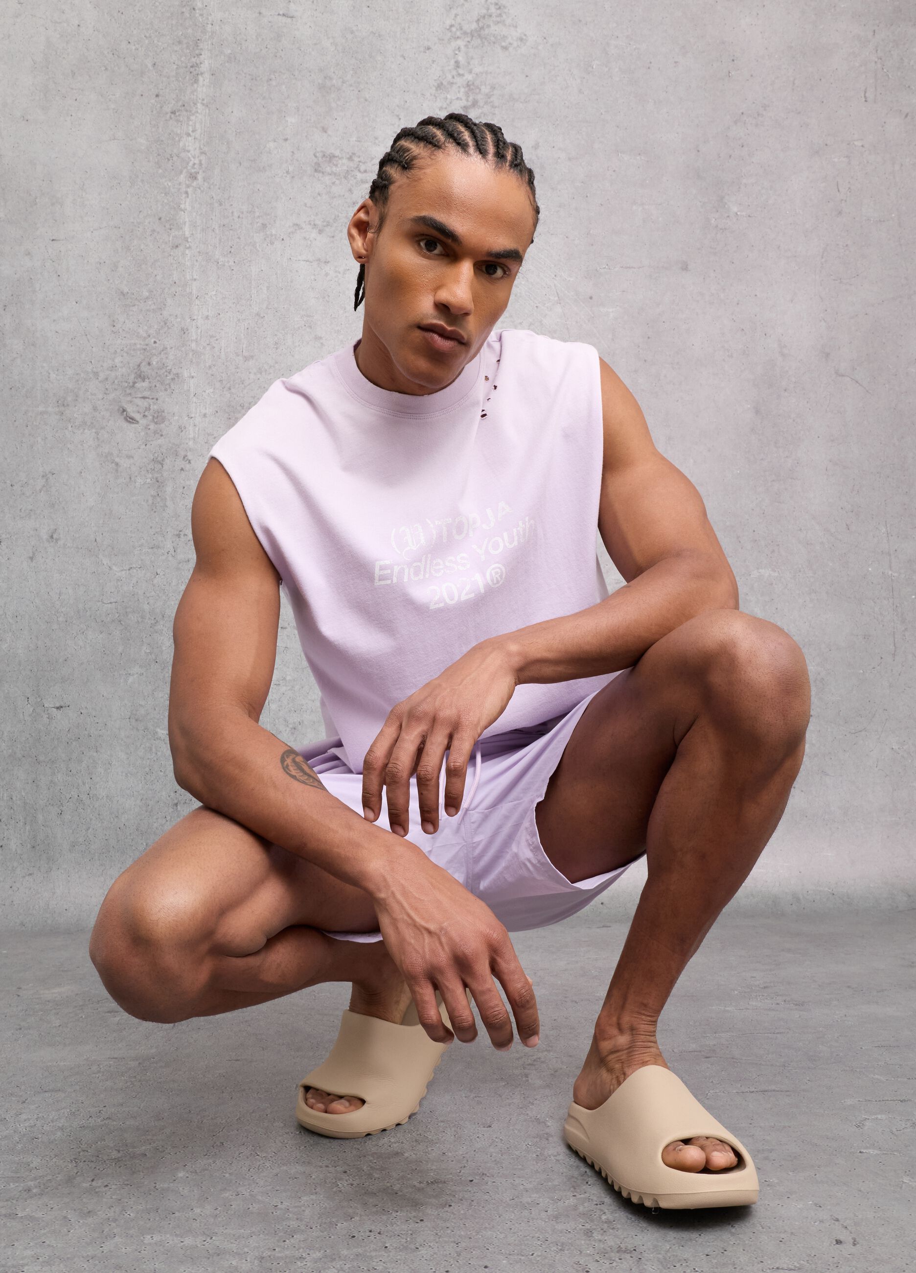 Sunfaded Tank Top Pastel Lilac