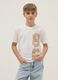 Boys' regular fit white pure cotton T-shirt with print_0