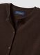 Brown pure wool crew-neck cardigan_1