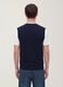 Blue viscose-blend waistcoat with deep V-neck, regular fit_2