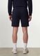 Blue cotton-blend shorts with elasticated waist, regular fit_3