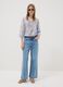 Blue floral lyocell-blend blouse_1