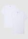 White crew neck t-shirt twin pack in pure cotton regular fit_4