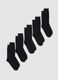 Five-pack of blue ankle socks in stretch organic cotton_0