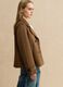 Brown double-breasted regular fit peacoat with pockets_0