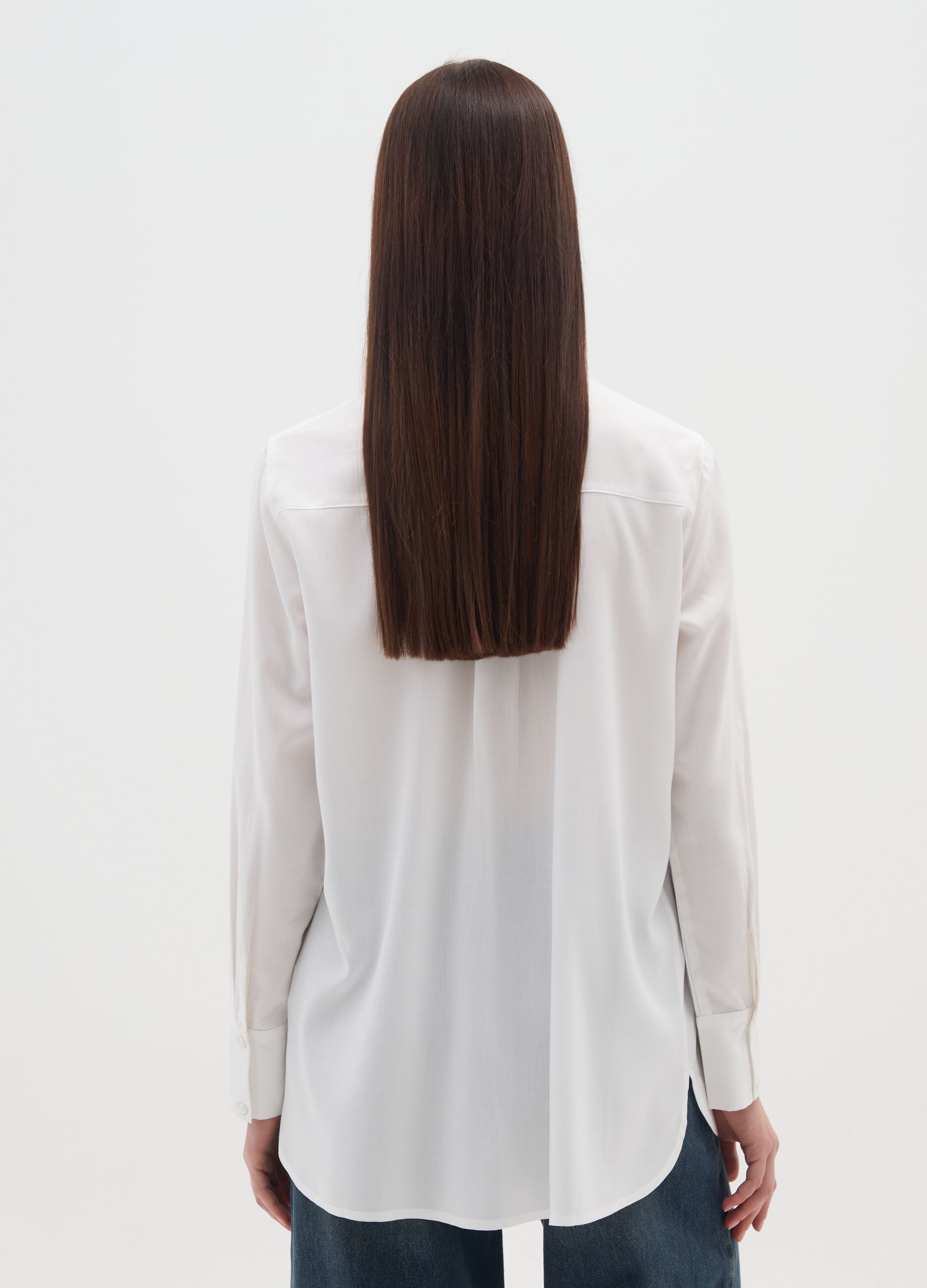 White Regular Fit Blouse