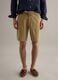 Beige stretch cotton chino shorts, regular fit_1