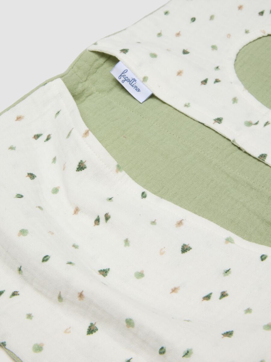 Green 100% cotton changing mat with all-over print_2