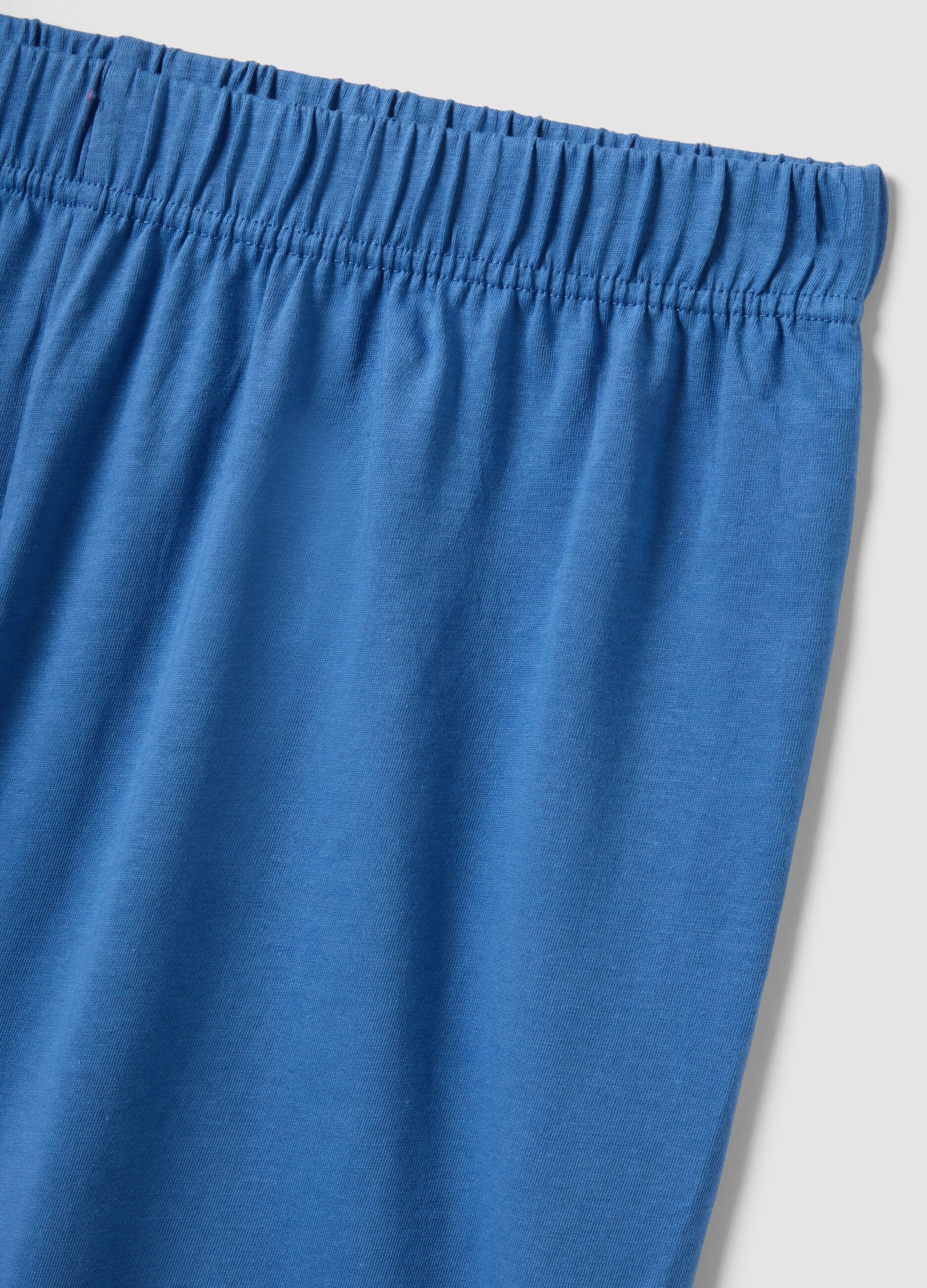 Blue organic cotton pyjamas, regular fit