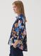 Blue floral stretch-cotton top_0