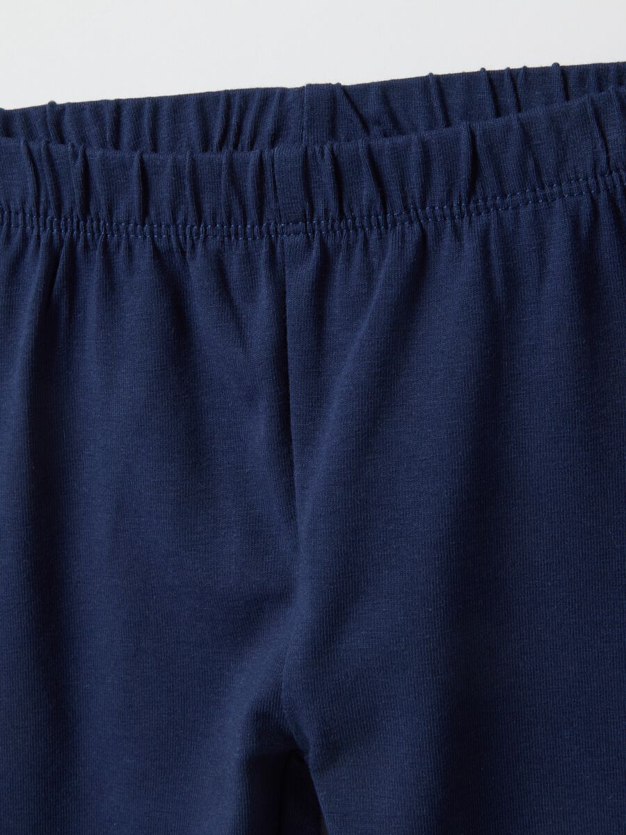 Bipack leggings in cotone elasticizzato multicolor da bimba slim fit_2