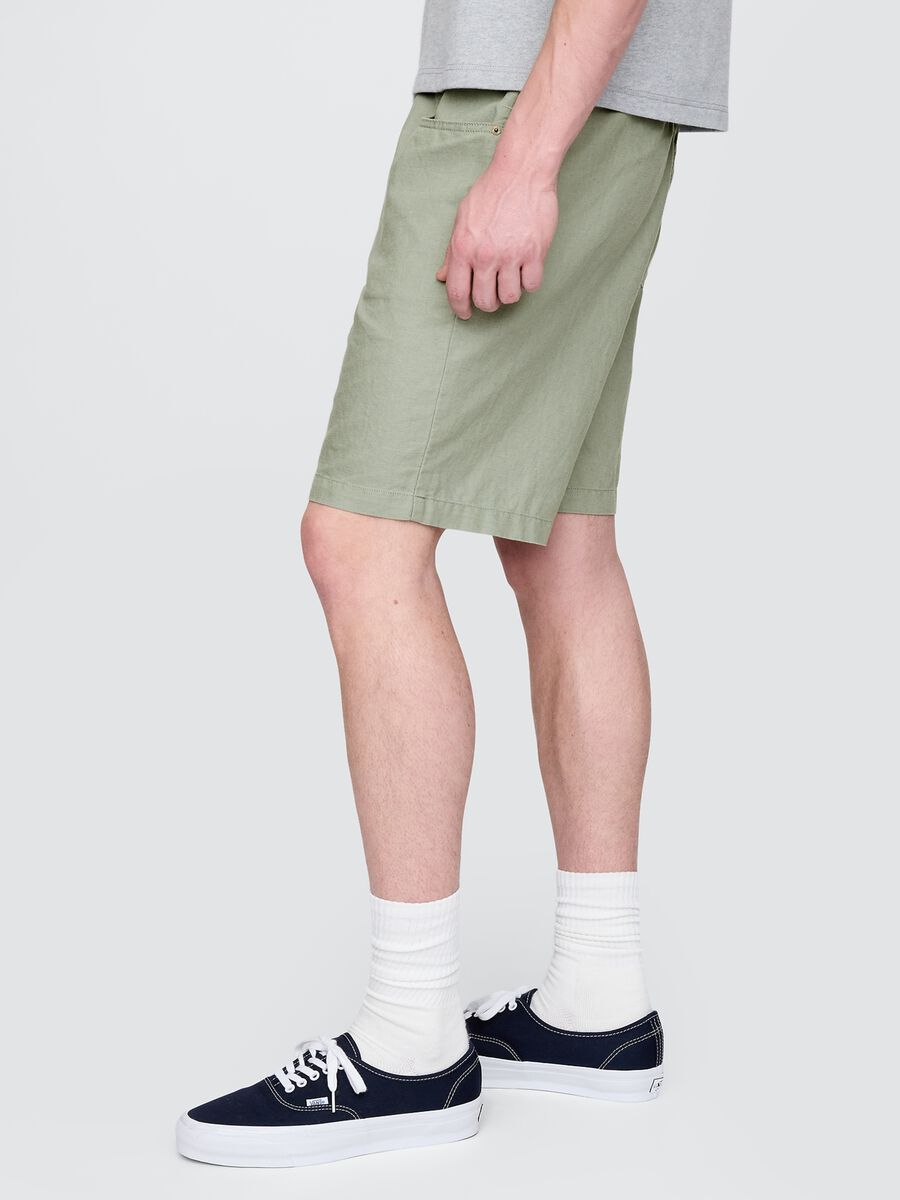 Green Linen and Cotton Shorts by Gap_3