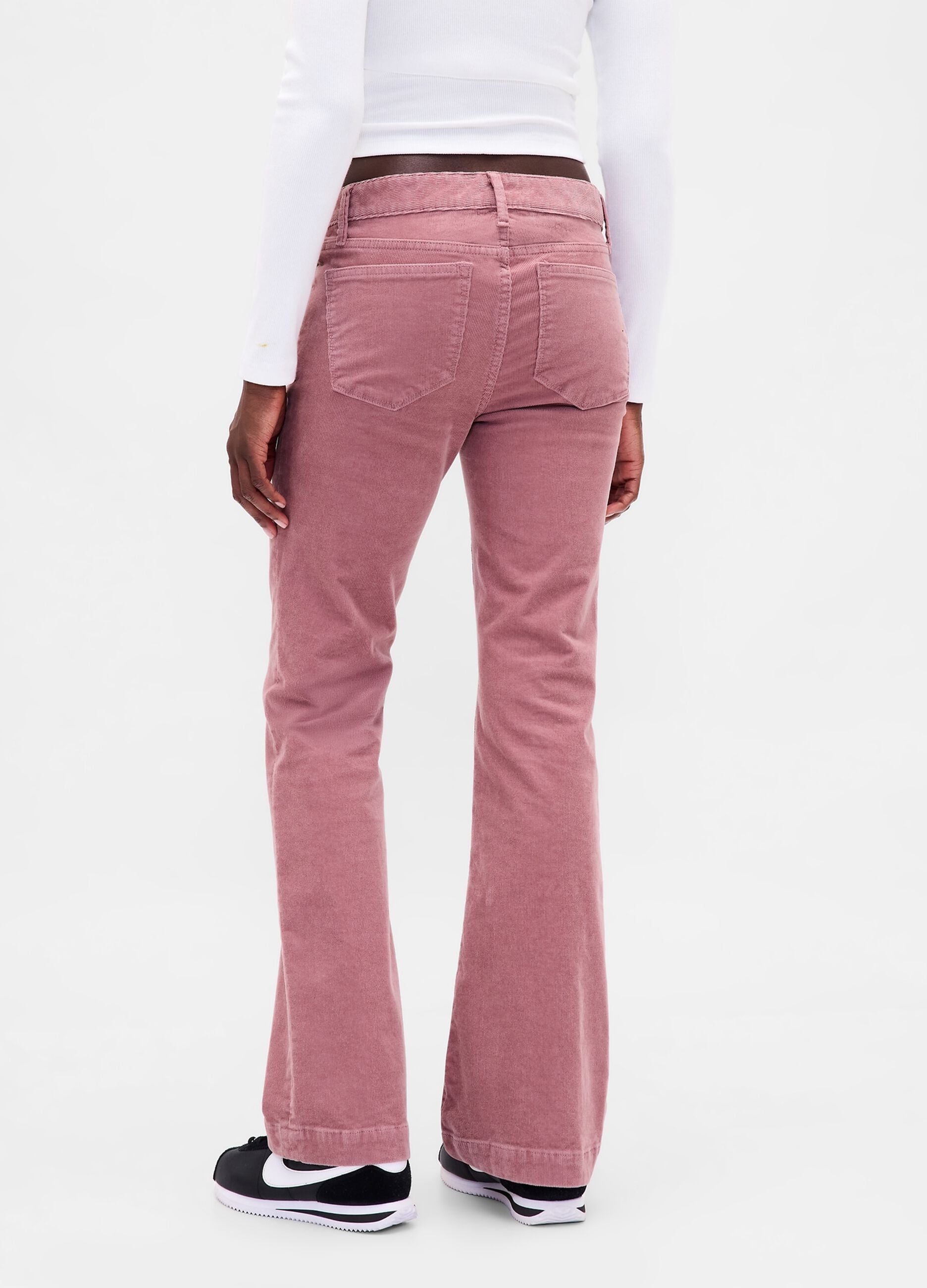 Regular fit pink stretch trousers