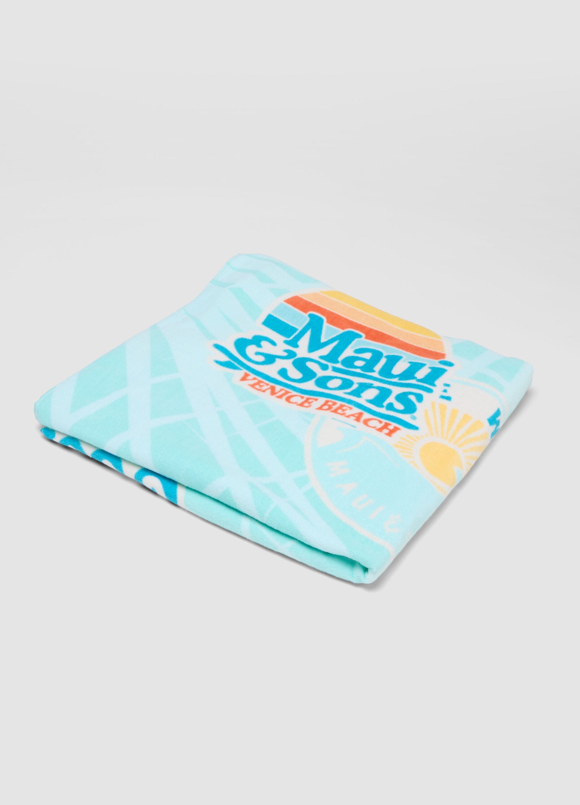 Blue pure cotton beach towel