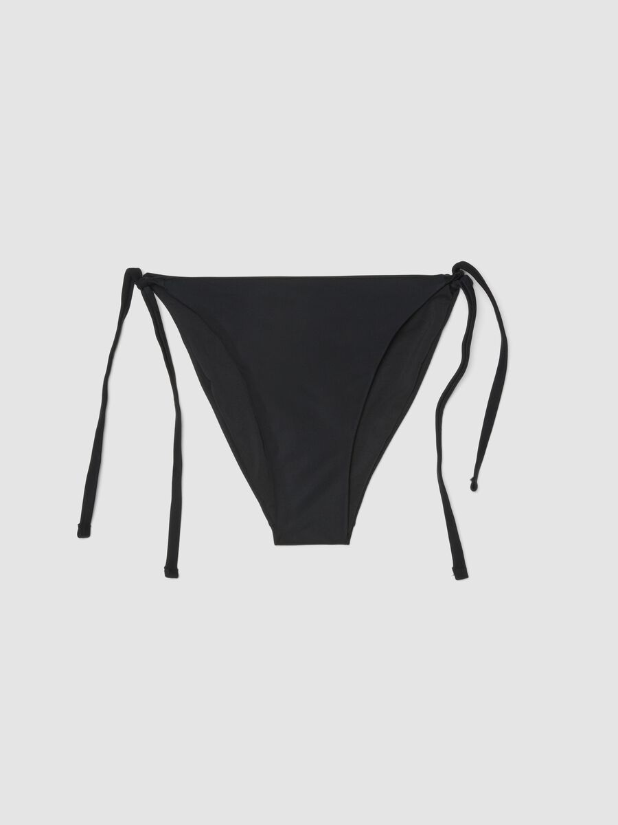 Slip da mare in tessuto elasticizzato nero_4