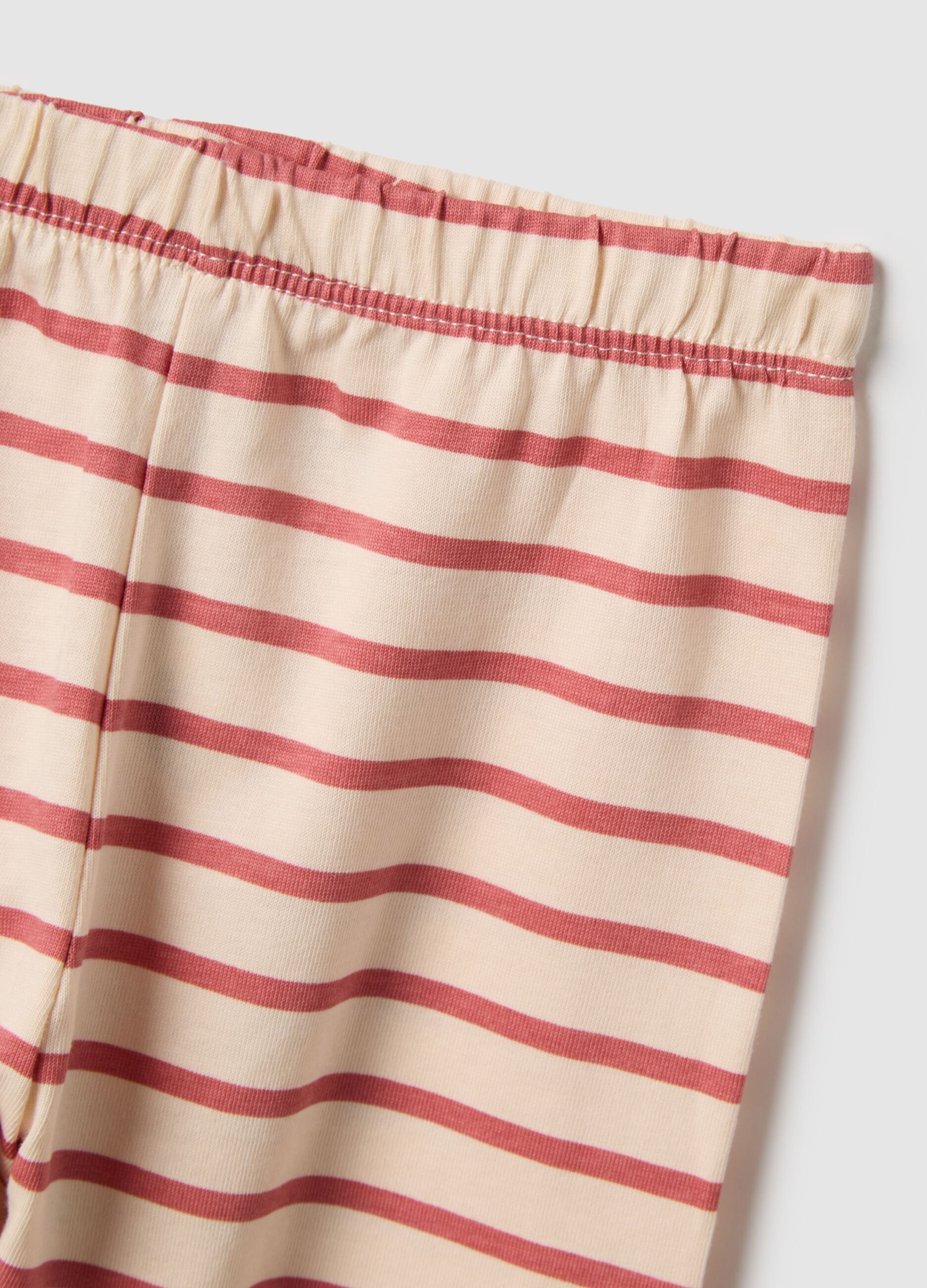 Newborn's multicolour striped pyjamas in pure cotton regular fit