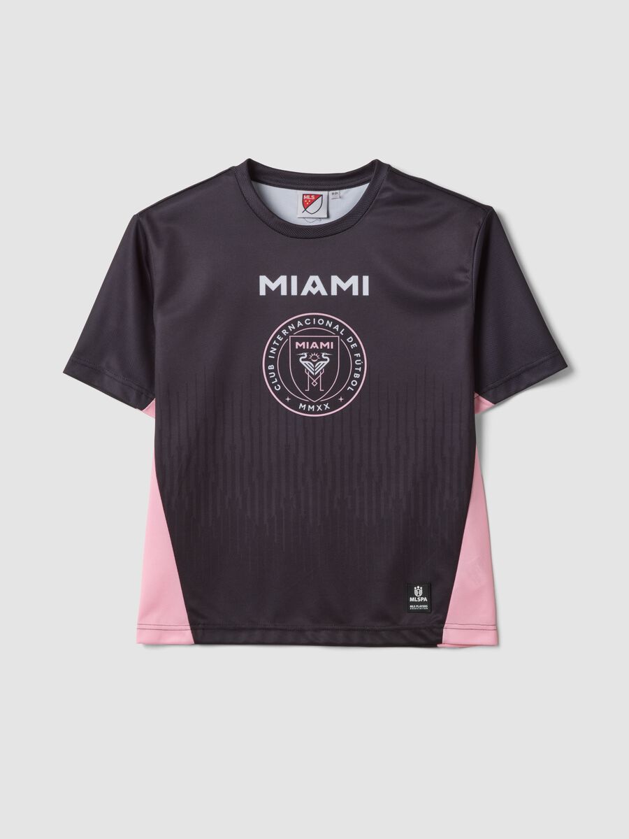 T-shirt nera a maniche corte Miami CF regular fit_3