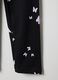 Black skinny fit stretch cotton leggings for girls_3