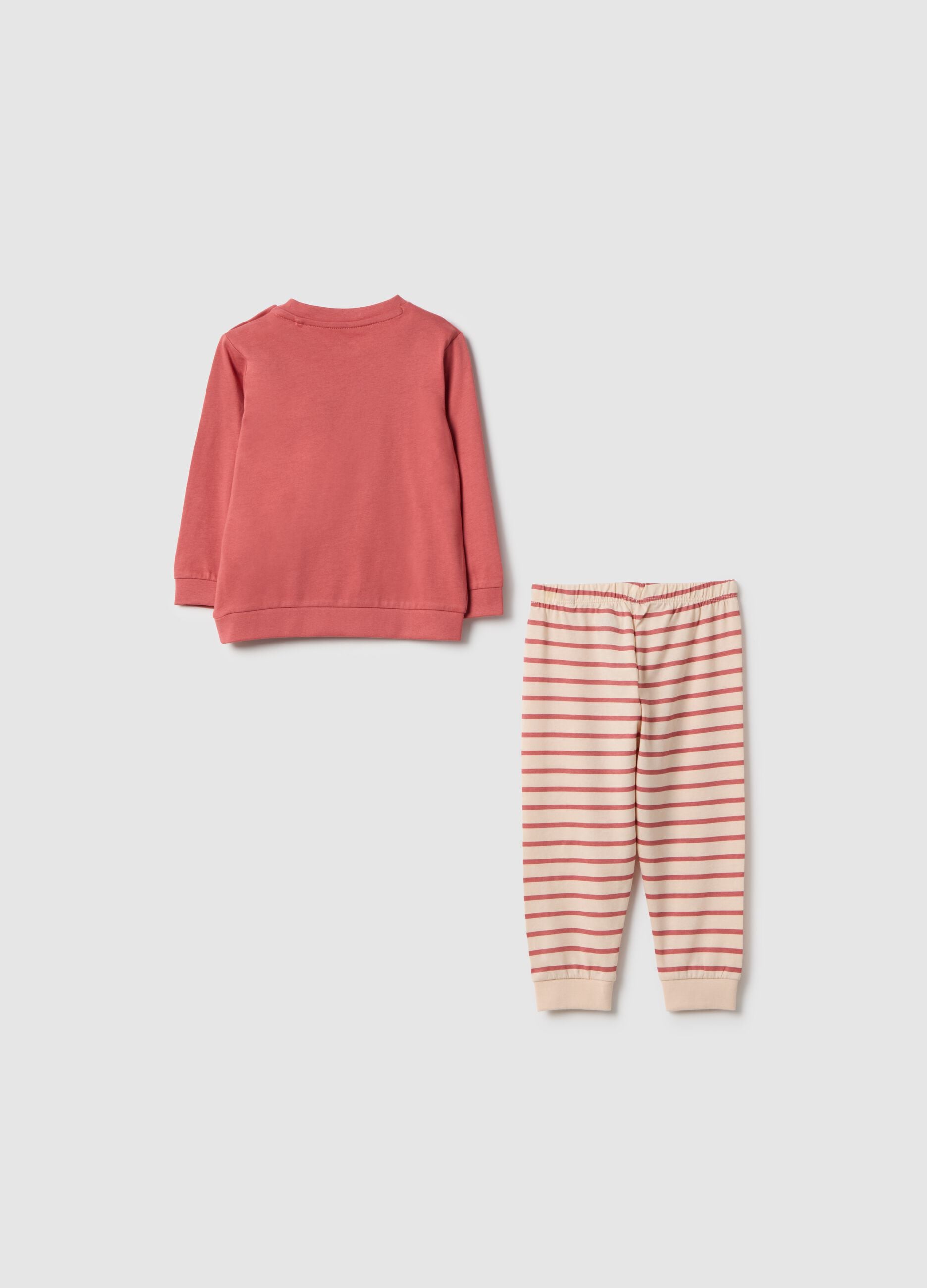 Newborn's multicolour striped pyjamas in pure cotton regular fit