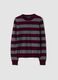 Red pure wool striped crew-neck jumper_0