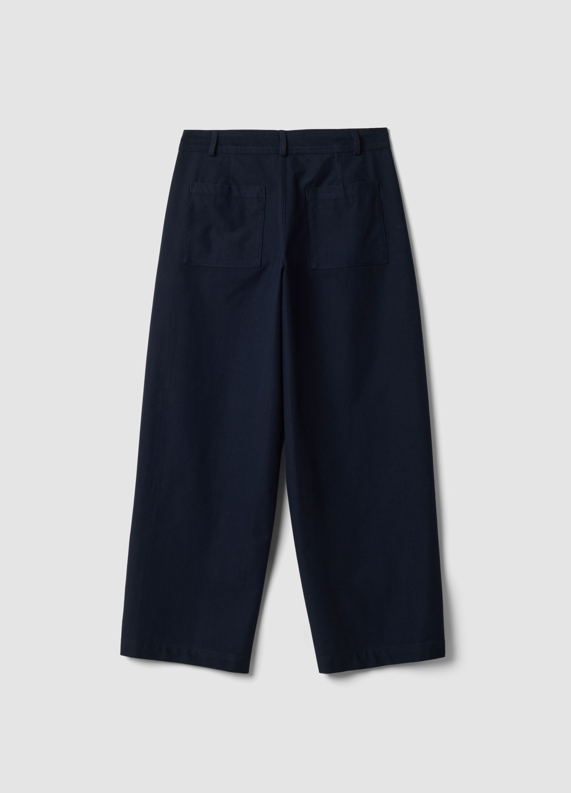 Blue The Iconic Pants in stretchy cotton-blend, barrel fit