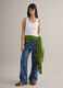 White stretch cotton tank top regular fit_0