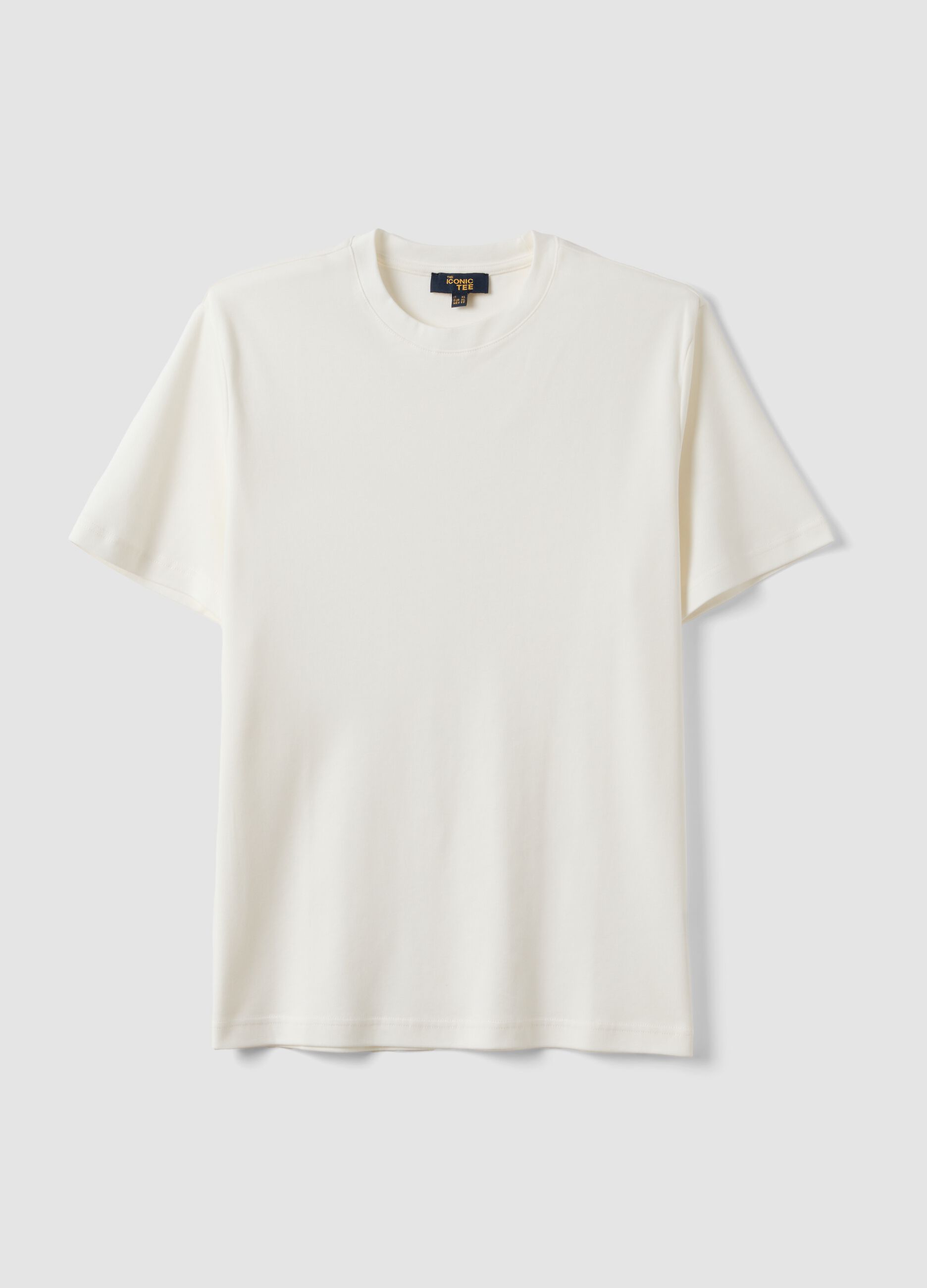 The Iconic Tee white pure cotton regular-fit short-sleeve T-shirt