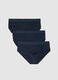 Blue stretch cotton regular fit three-pack briefs_4