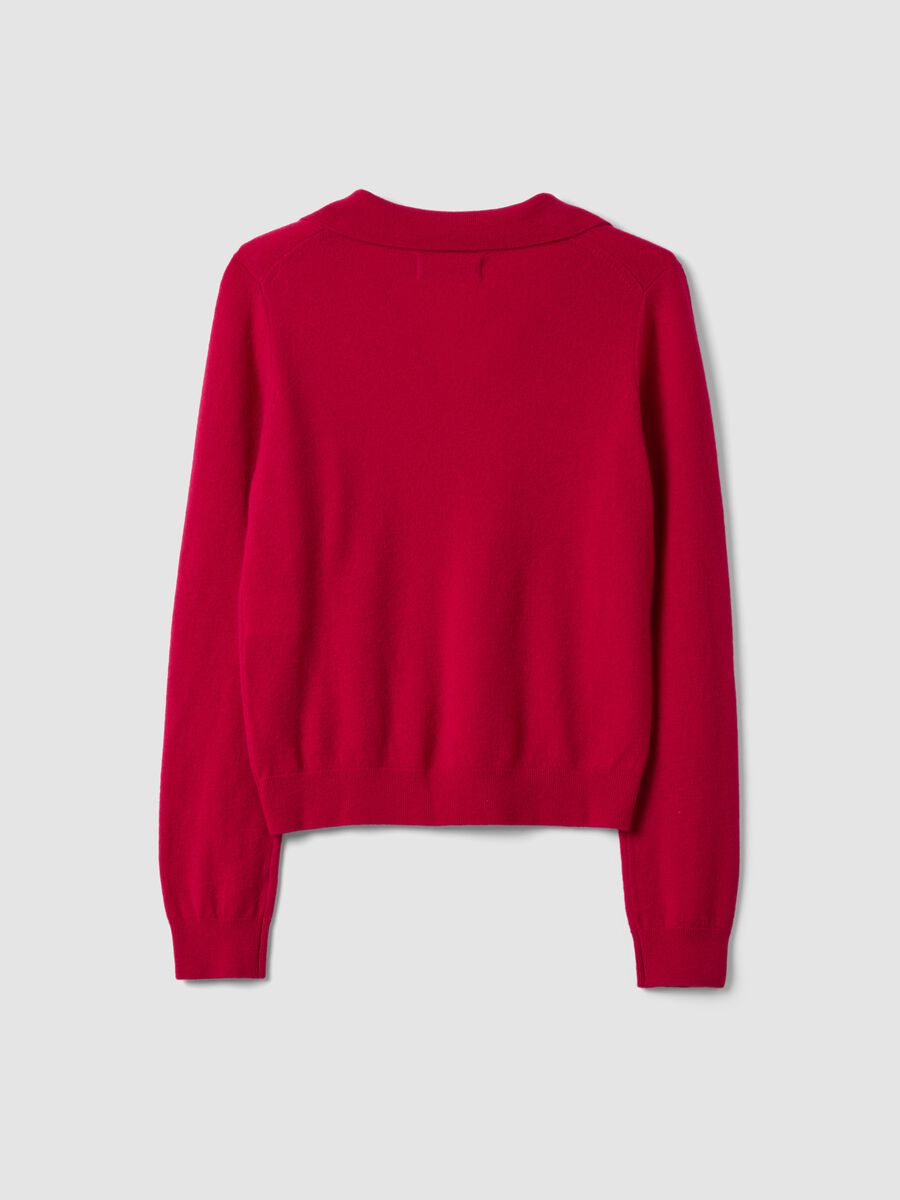 Red pure wool polo-collar jumper_2