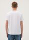White pure cotton T-shirt with front print_3