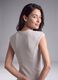 White ribbed stretch-modal fitted T-shirt ALTAVIA STUDIO_4
