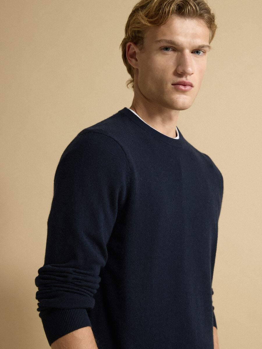 Blue pure cashmere regular-fit jumper_1