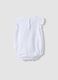 White organic cotton baby romper with ruffles_1