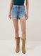 Light blue pure cotton denim shorts_1