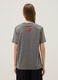 Grey pure cotton T-shirt with &ldquo;The Devil Wears Prada&rdquo; print, oversized fit_2