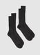 Two-pack long black cotton socks_0