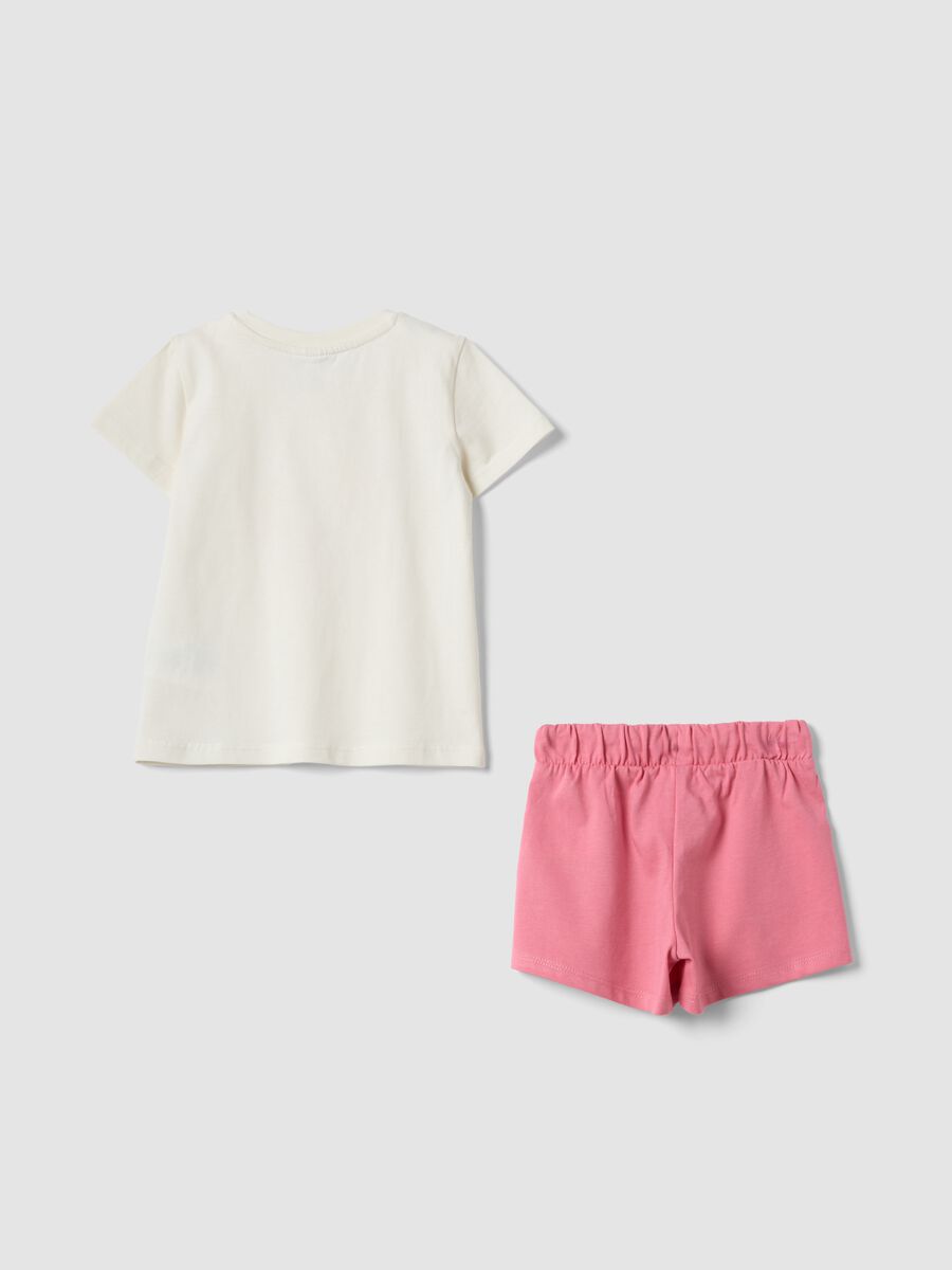 Completo multicolor in puro cotone da bimba con stampa regular fit_1
