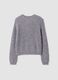 Grey pure cotton knit cardigan in regular fit_6