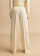 Elegant beige Lyocell and linen wide leg trousers_2