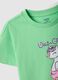 Girls' green pure cotton regular fit t-shirt with ice cream_3