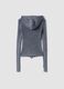 Ribbed Knit Hoodie in Vintage Grey_8
