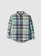 Kids' regular fit multicolor check pure cotton shirt_3